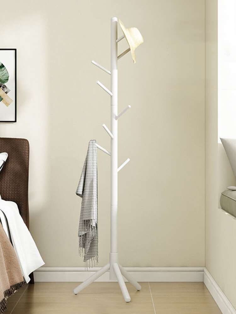 Porte Manteau Sur 3 Pied "Arbre Blanc" 9 Accroche Solide