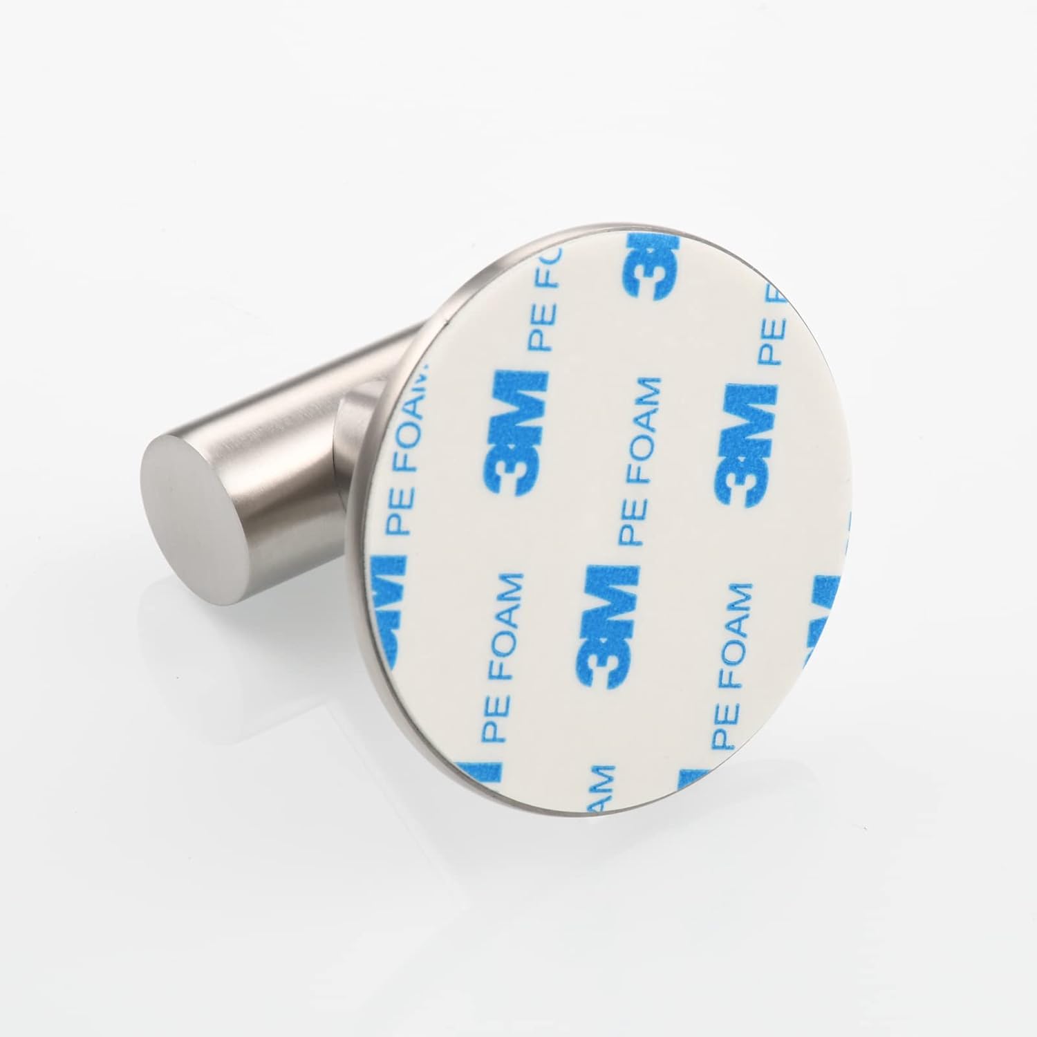 Crochet mural adhésif en acier inoxydable argenté