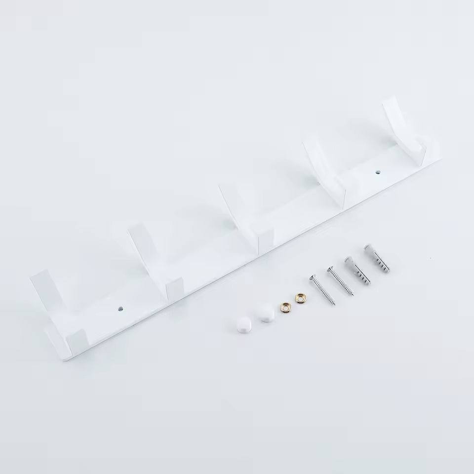 Barre Mural Noir Mat Moderne avec Crochet