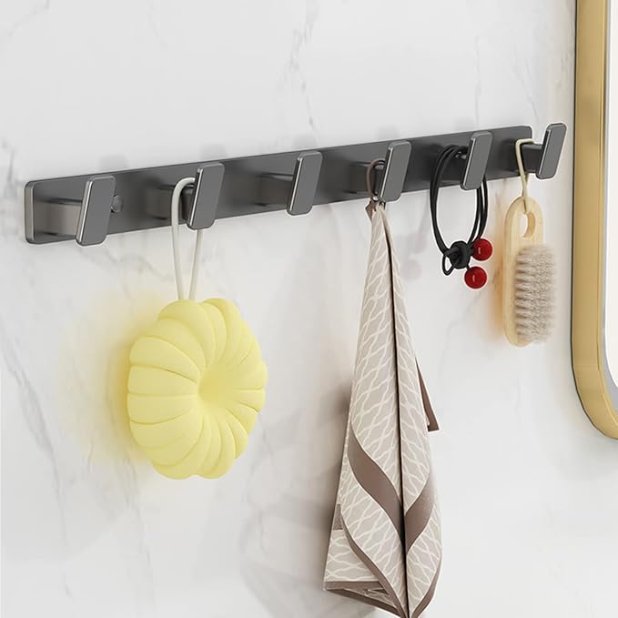 Portant Epuré Gris pour 3 personne en Métal léger