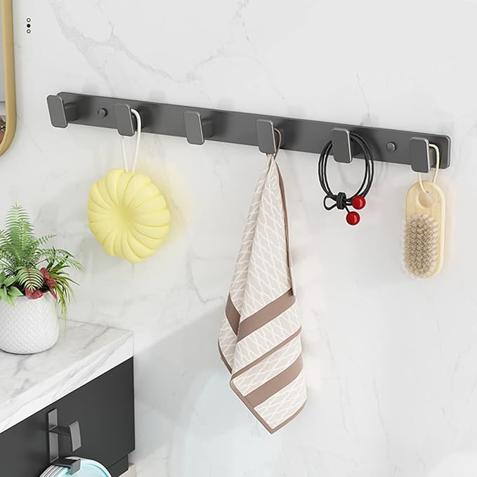Patères Muraux Moderne & Simple Gris Chic avec Crochet Affiné & Solide