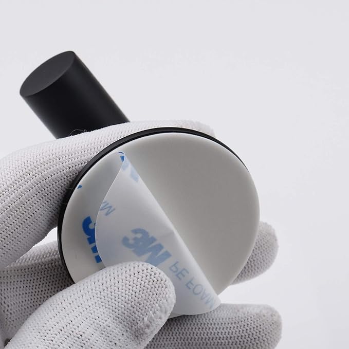 Patère murale adhésive noire – acier inoxydable, fixation facile