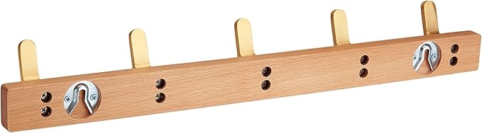 Patères Mural En Bois avec 5 emplacement