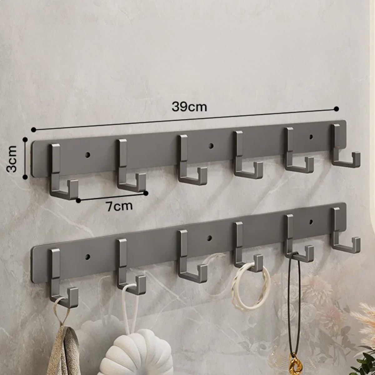 Crochet Mural Hameçon Gris Design avec plusieurs emplacement