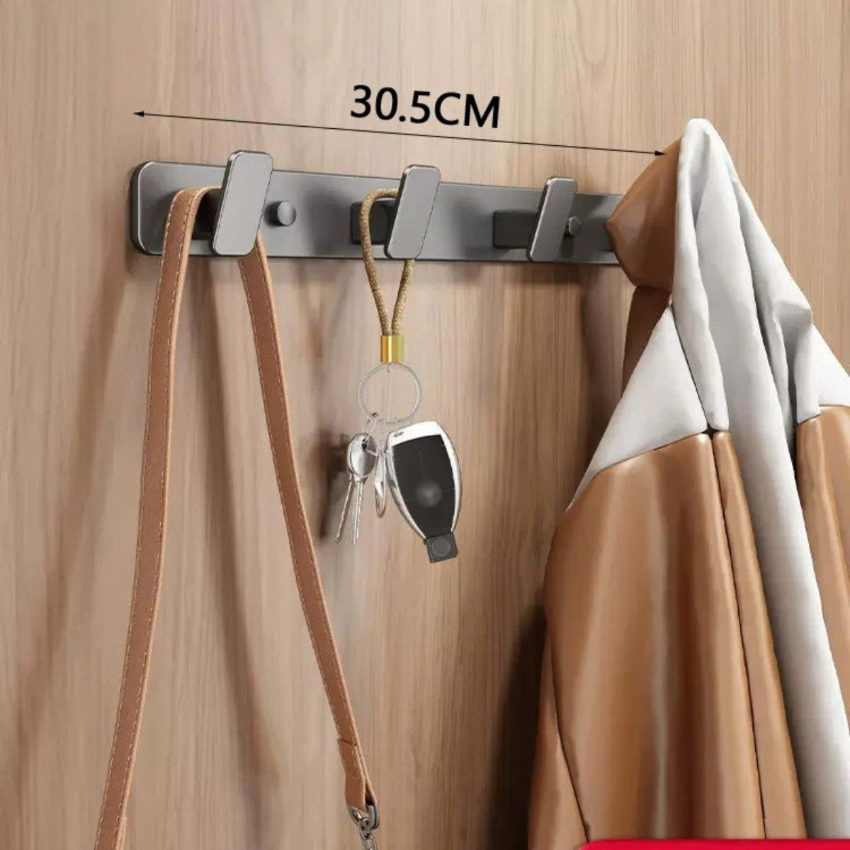 Patères Muraux Moderne & Simple Gris Chic avec Crochet Affiné & Solide