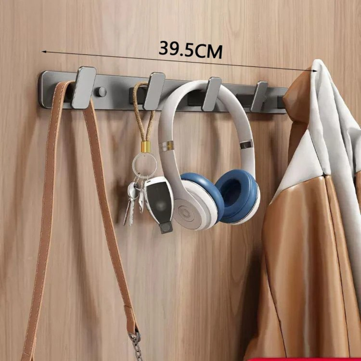 Patères Muraux Moderne & Simple Gris Chic avec Crochet Affiné & Solide