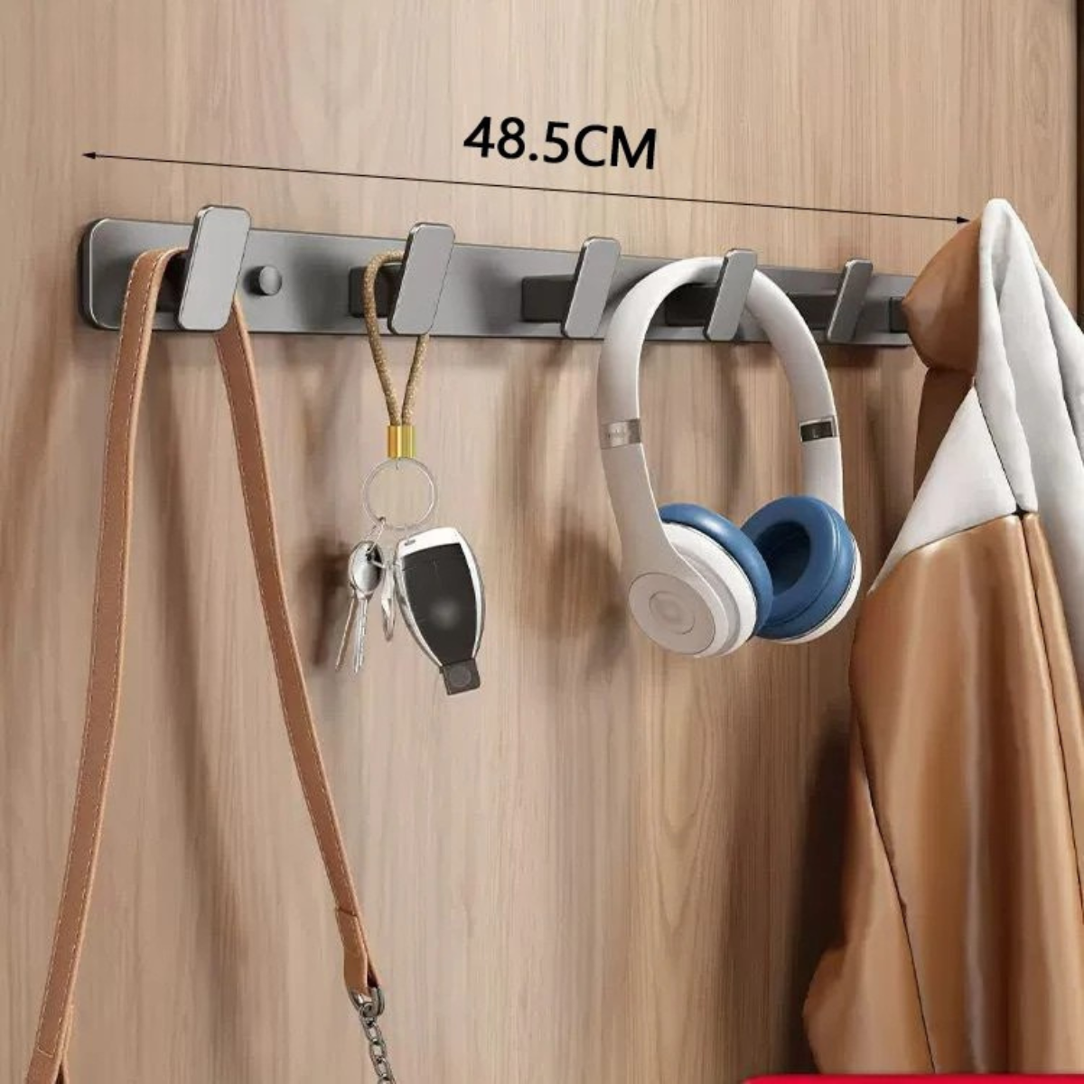 Patères Muraux Moderne & Simple Gris Chic avec Crochet Affiné & Solide