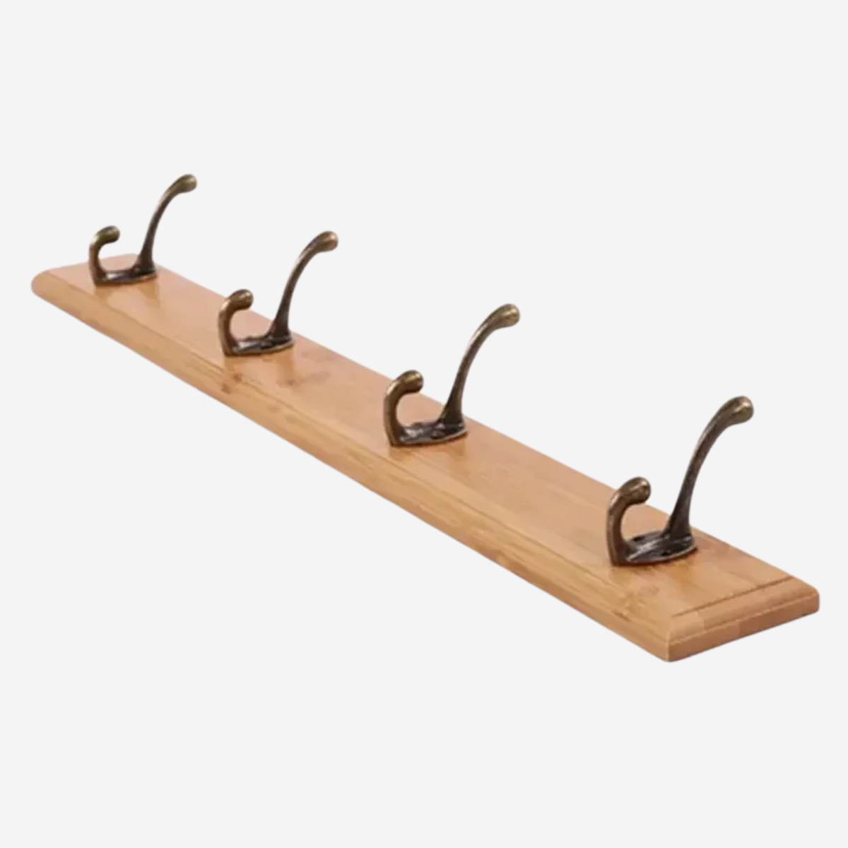Porte-Manteaux en Bois Naturel simple avec crochet en Cuivre Robuste