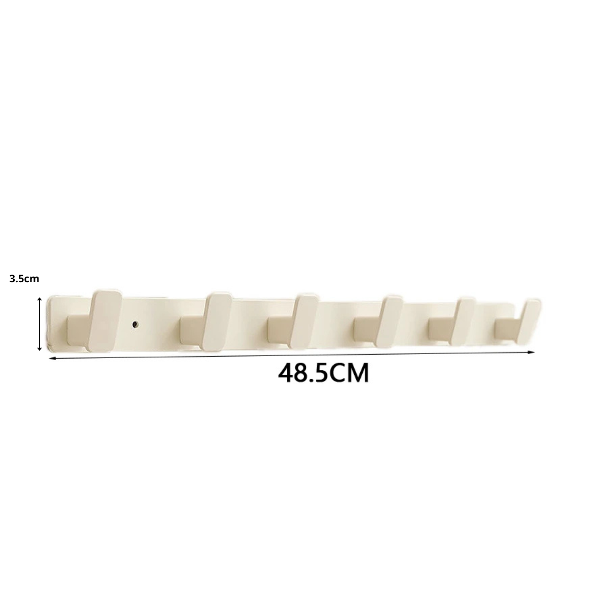 Patère Blanche en Alu avec crochet en Métal Solide & Simple