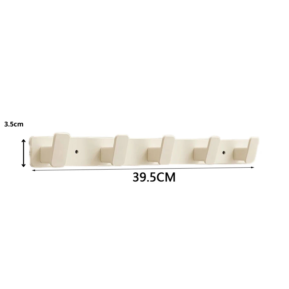 Patère Blanche en Alu avec crochet en Métal Solide & Simple