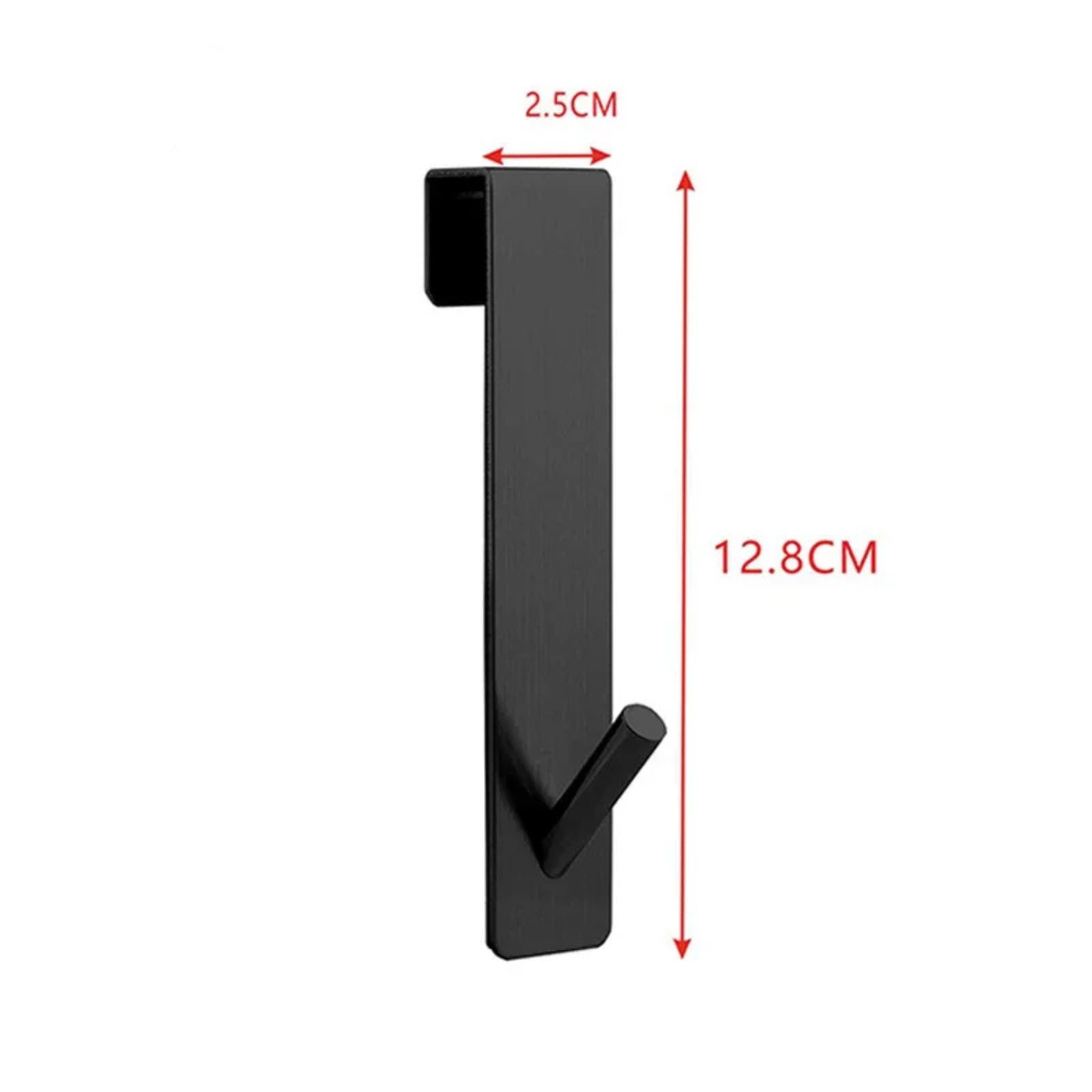 Support Mural suspendu pour Porte en Acier Noir 2 pièces