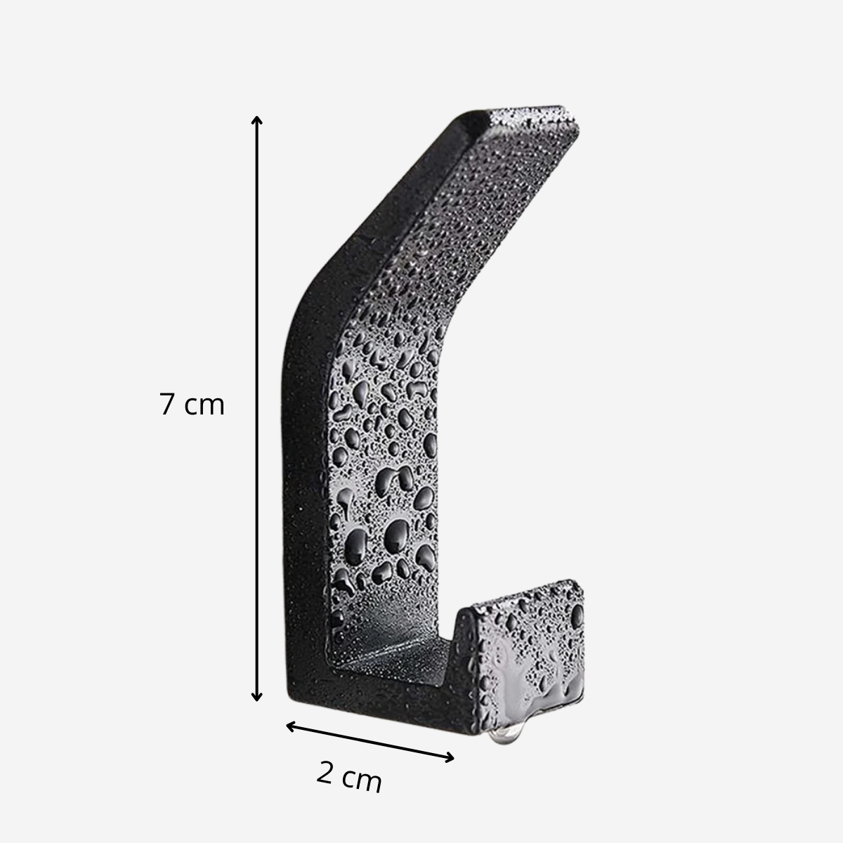 Set de 4 Crochet mural porte manteau en Aluminium léger Noir