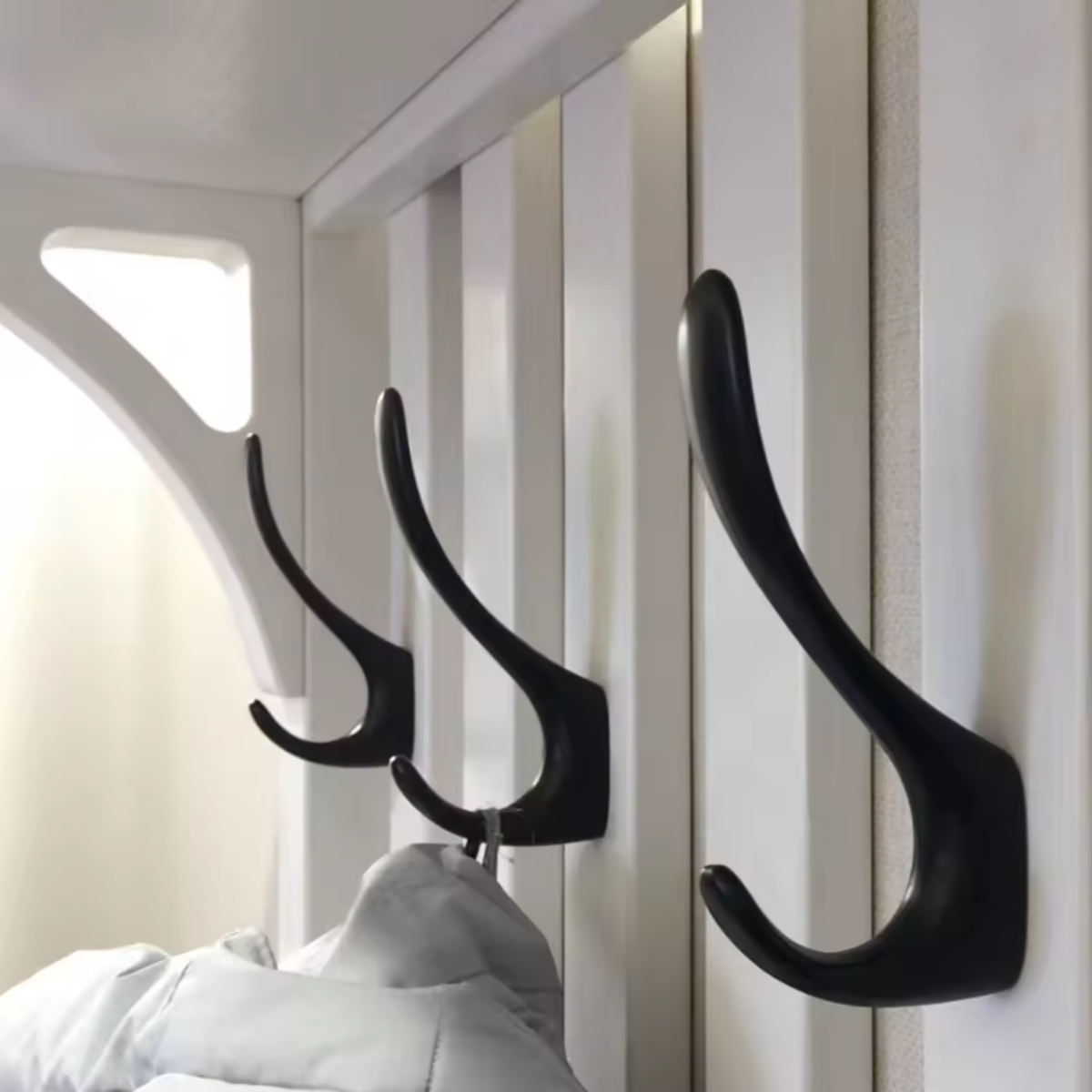 Pack de 5 Crochet Mural en Or Droit/Ondulé Métal