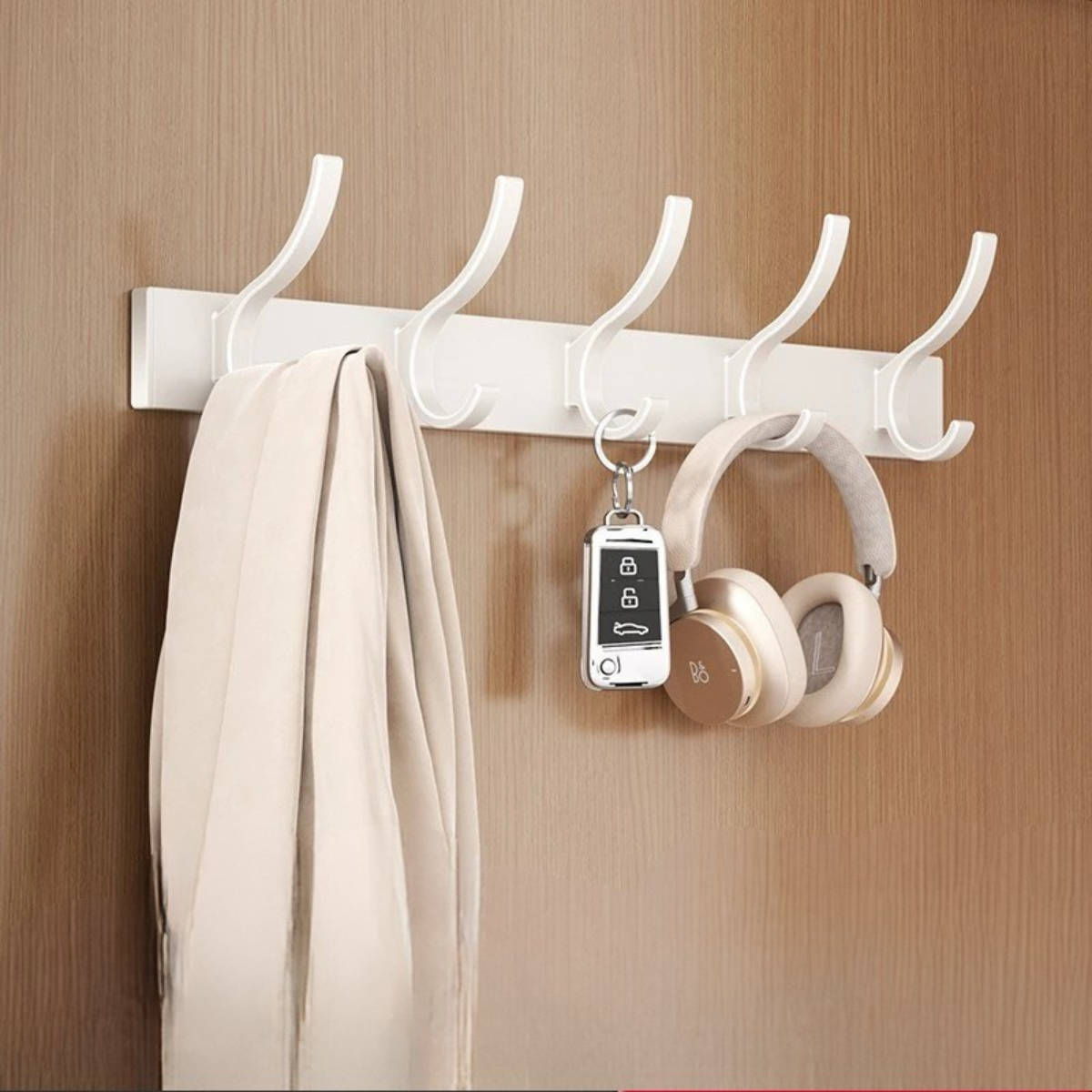 Crochet Muraux Moderne Blanc avec emplacement en Métal léger