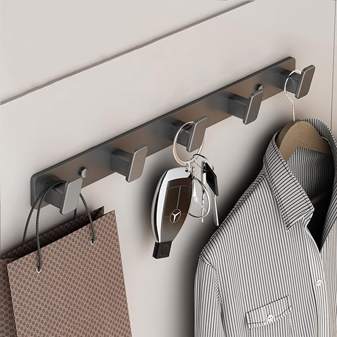 Portant Epuré Gris pour 3 personne en Métal léger