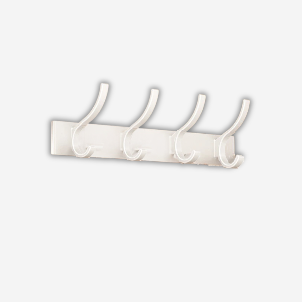 Support Mural Blanc Crème avec Crochet Ondulé Design