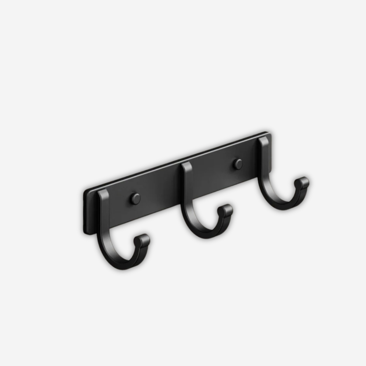 Porte-Manteau Crochet Mural Noir Minimaliste avec 3 emplacement