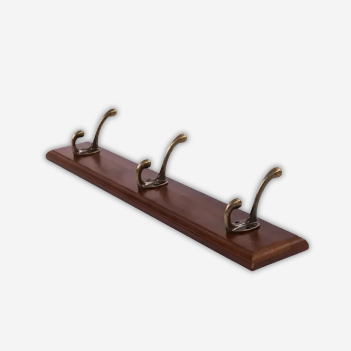 Attache murale en Bois de Sapin avec 3 crochet en Cuivre