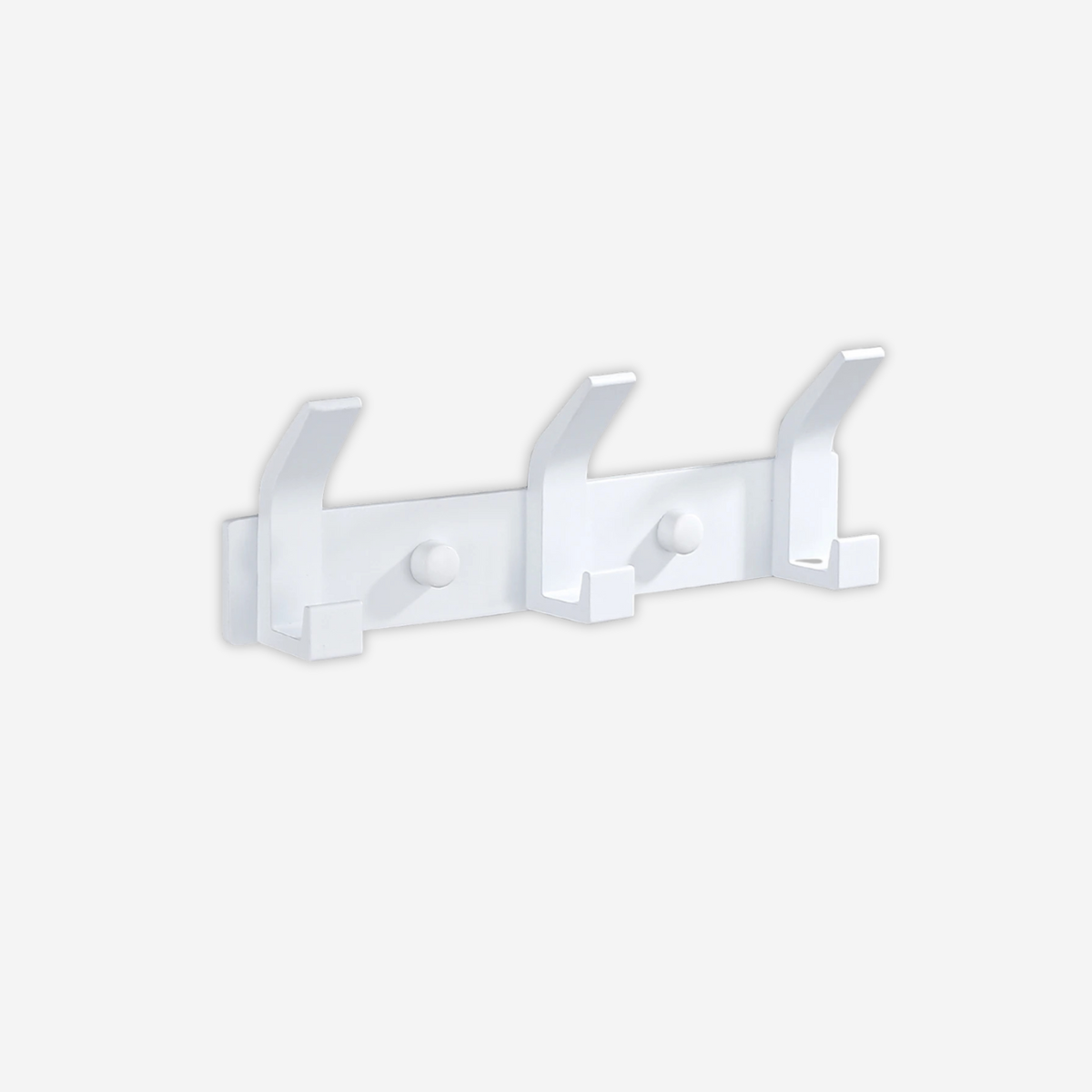 Porte manteau crochet Blanc Classique avec 3 emplacement en Métal