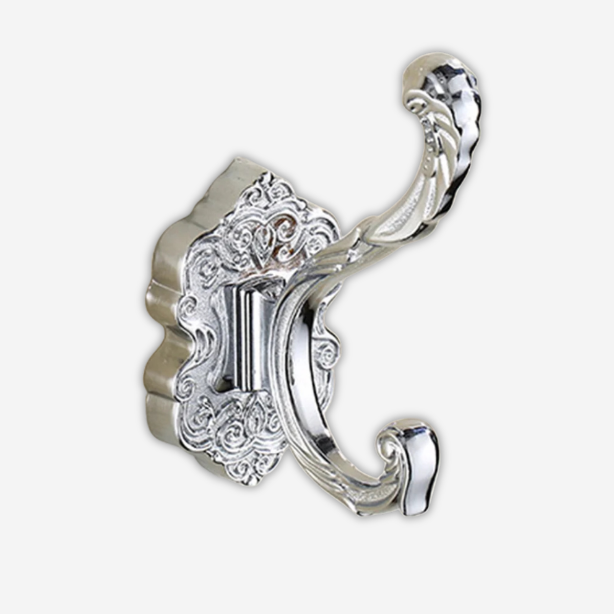 Patères Mural Antique Chromé Chic avec Gravure