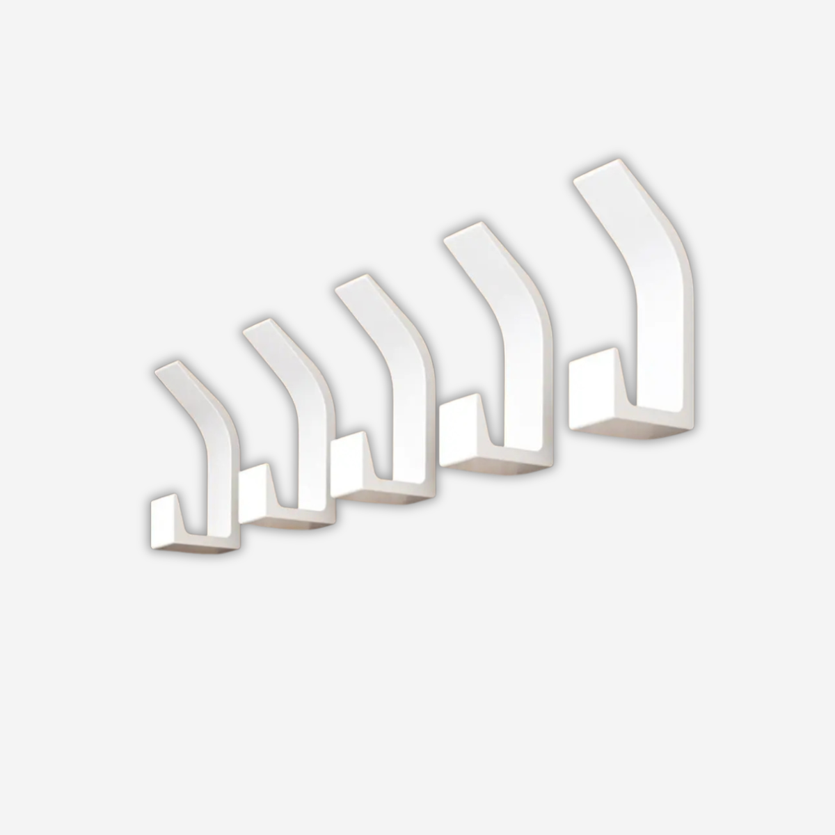 5 Attache Muraux Minimaliste Blanc Chic en Plastique
