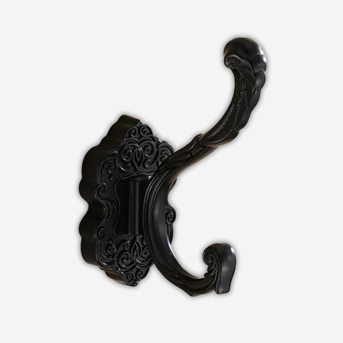 Attache murale Chic Antique avec Gravure Noir en Métal