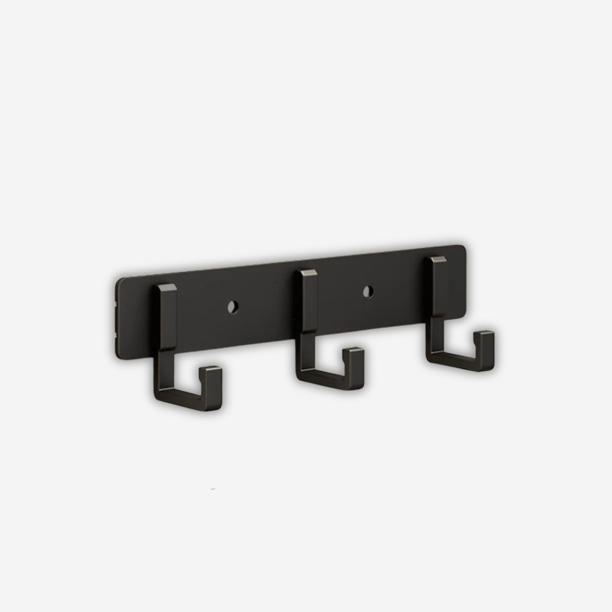 Porte-Manteau en Métal Noir avec 3 Crochet en Forme d'Hameçon