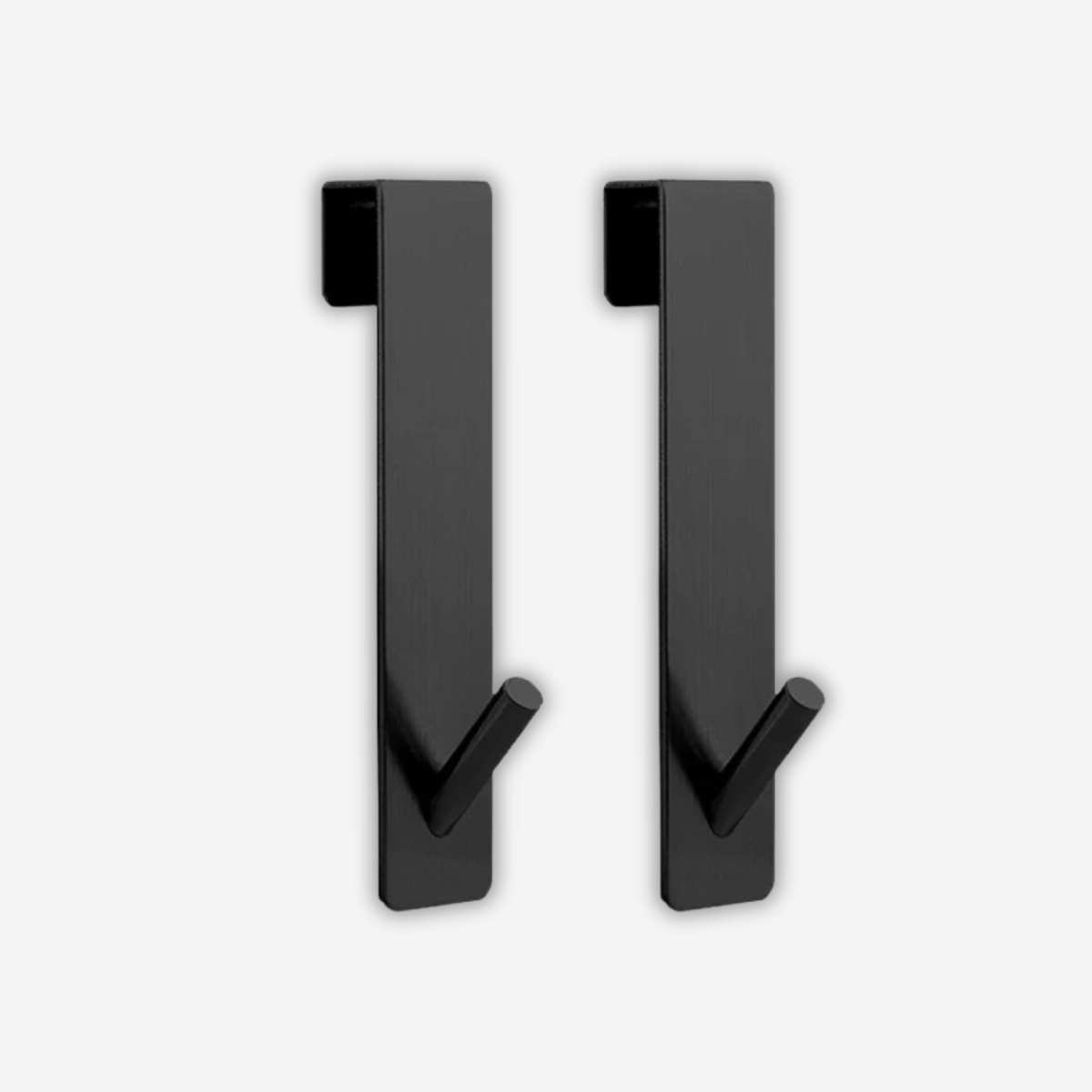 Support Mural suspendu pour Porte en Acier Noir 2 pièces