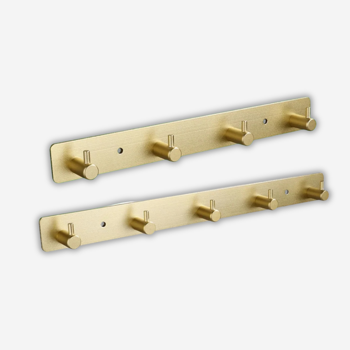 Accroche Muraux Dorée effet Chic & Design avec 4 ou 5 Crochets Résistant en Aluminium