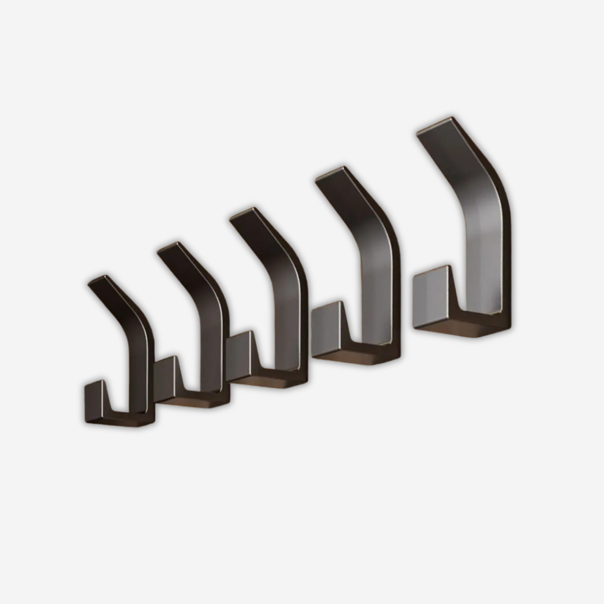 5 Porte Serviette Gris en Plastique Adhésif