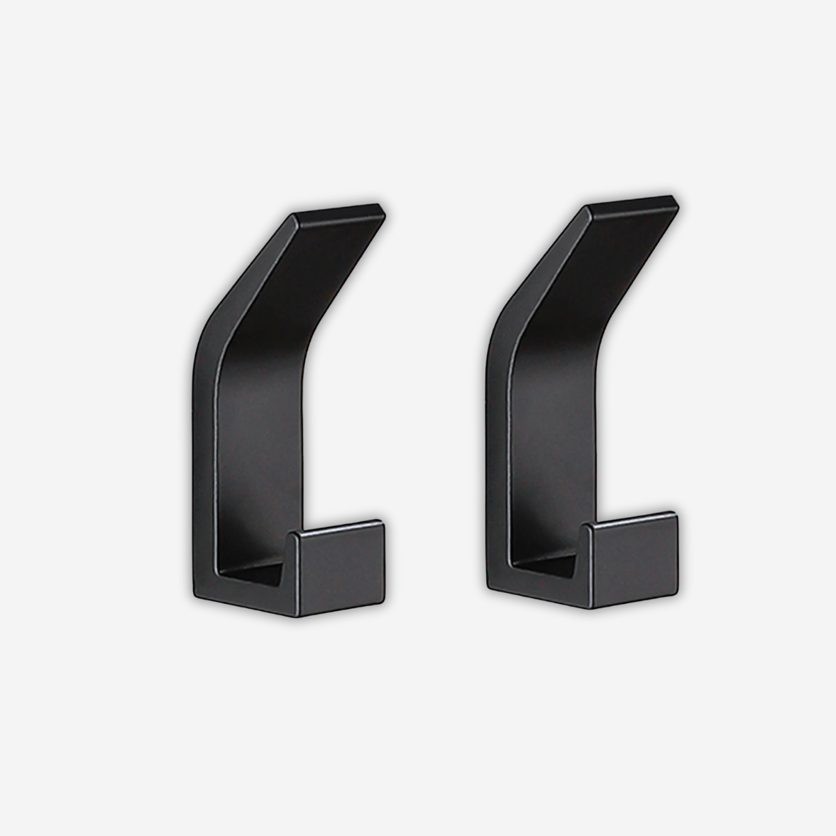 Ensemble de 2 Crochets Muraux Noir en Métal léger