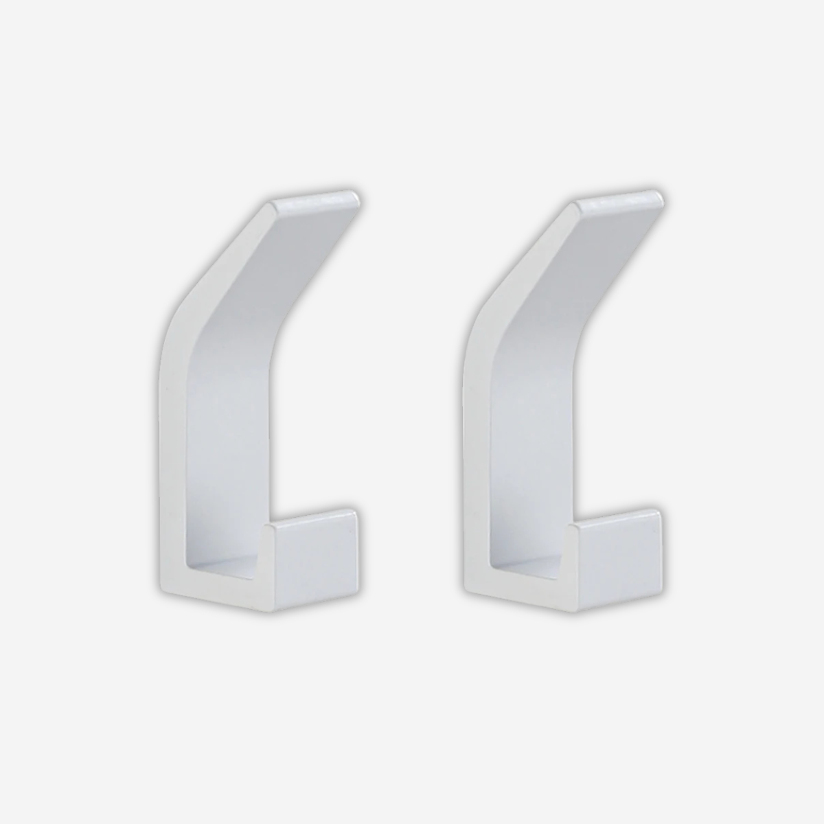 Ensemble de 2 Crochets Muraux Blanc Simple