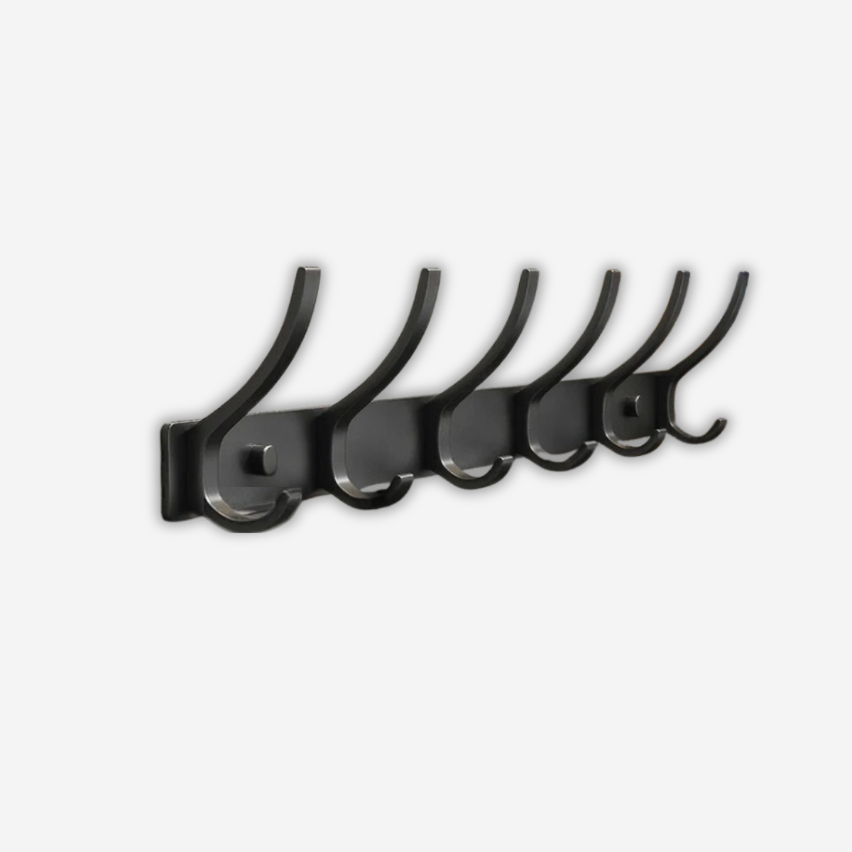 Barre d'accroche mural Noir Mat Robuste avec crochet
