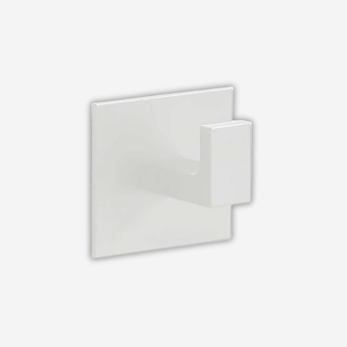 Crochet Mural Simple Design Blanc avec support Carré