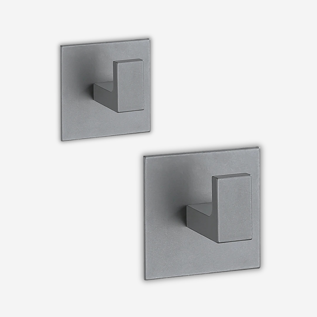 Lot de 2 Patère Mural Design Grise en Métal