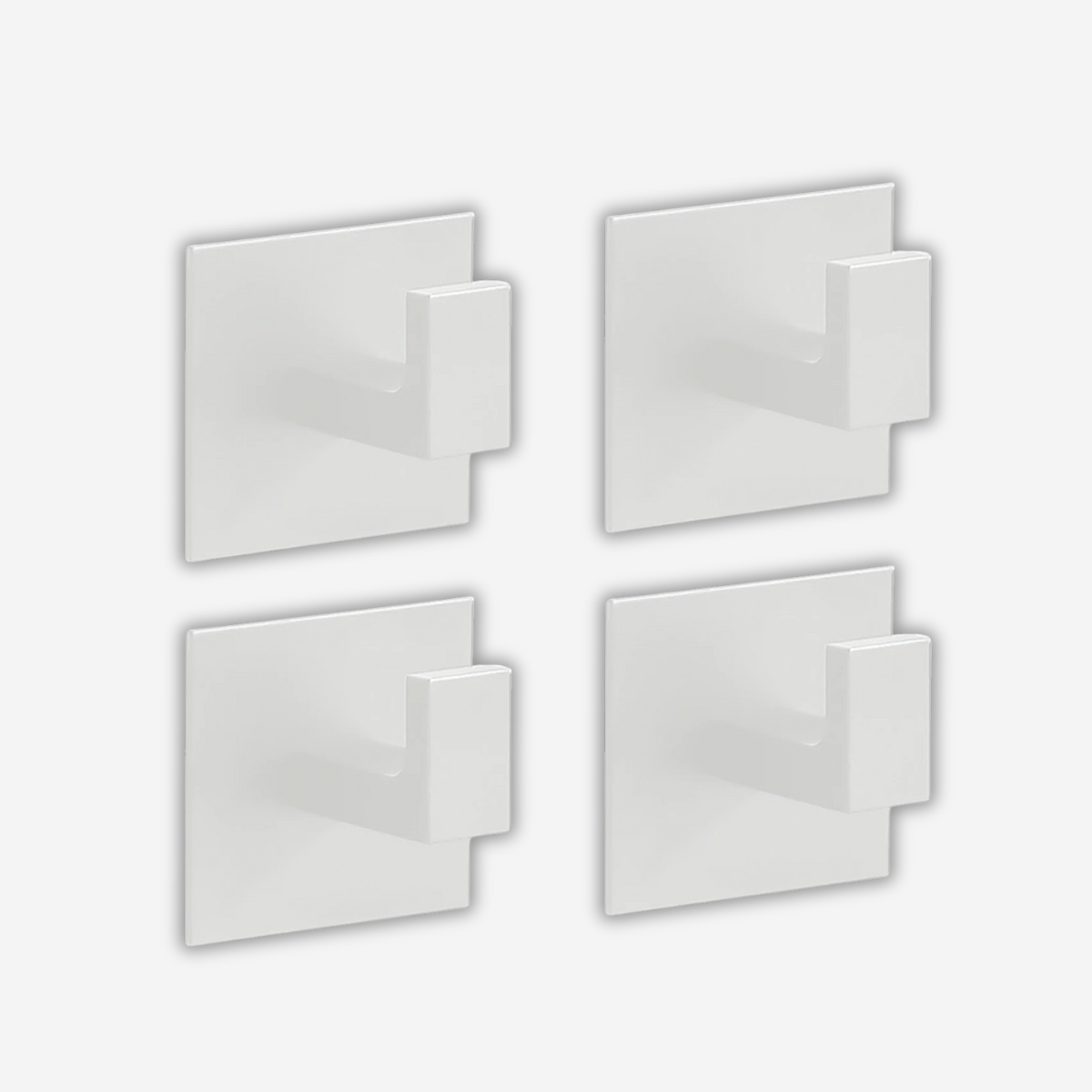 Pack de 4 Porte Manteau Blanc Design en aluminium léger