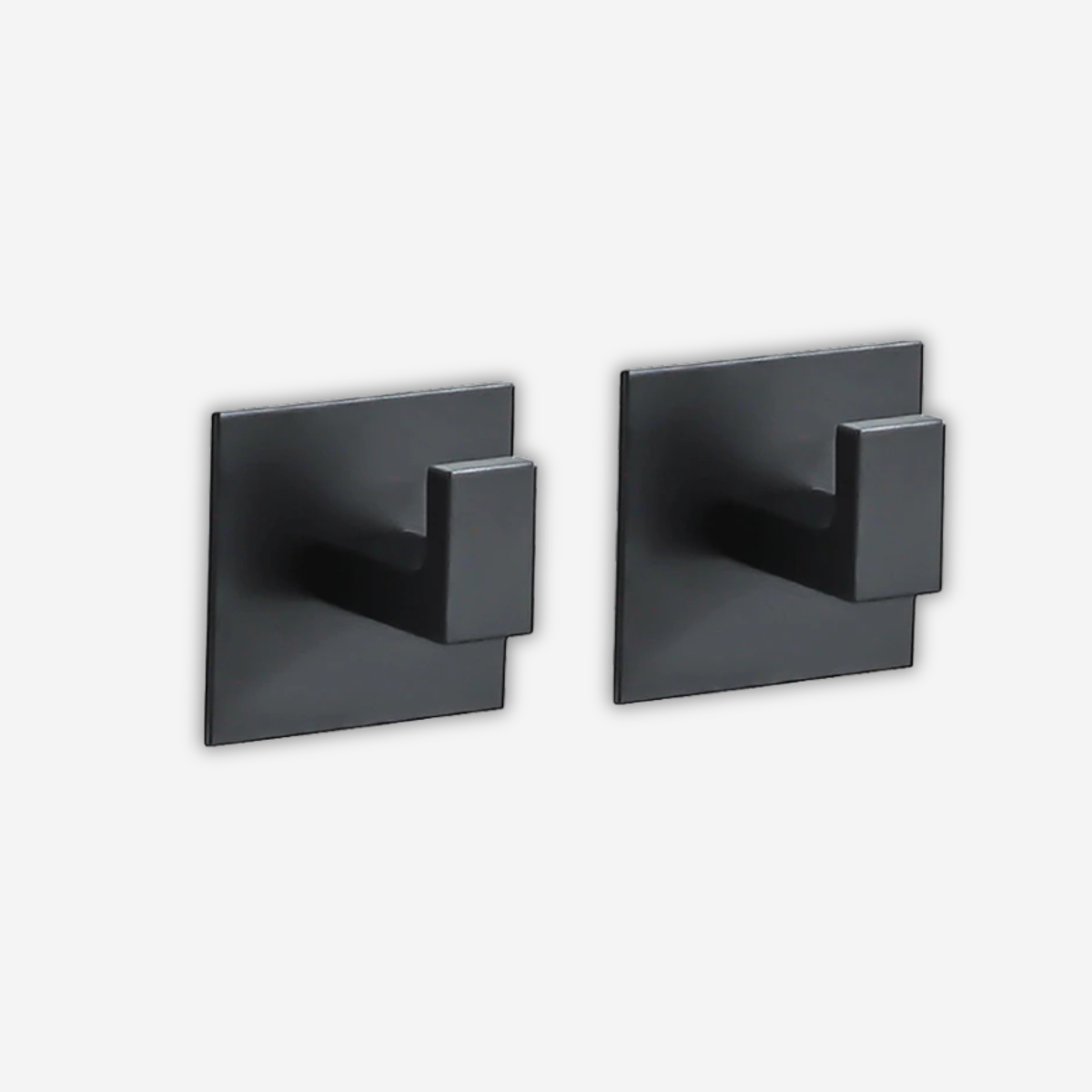 Set de 2 Support Mural en Aluminium Noir