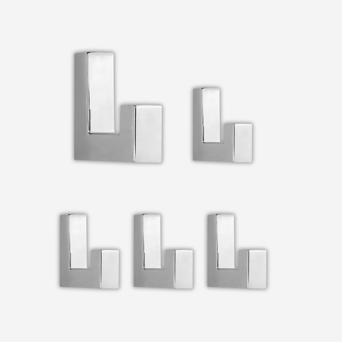 5 Porte manteau Muraux Cubique Blanc en Métal léger