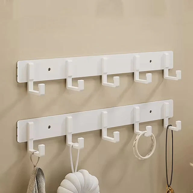 Attache muraux Blanc Design avec Crochet en Hameçon Solide Crochet