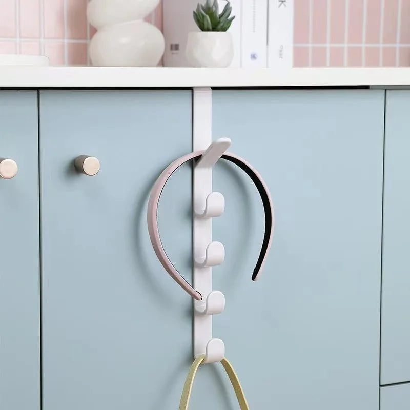 Pack de 5 Support Muraux Blanc pour Porte simple en Plastique avec 5 emplacement