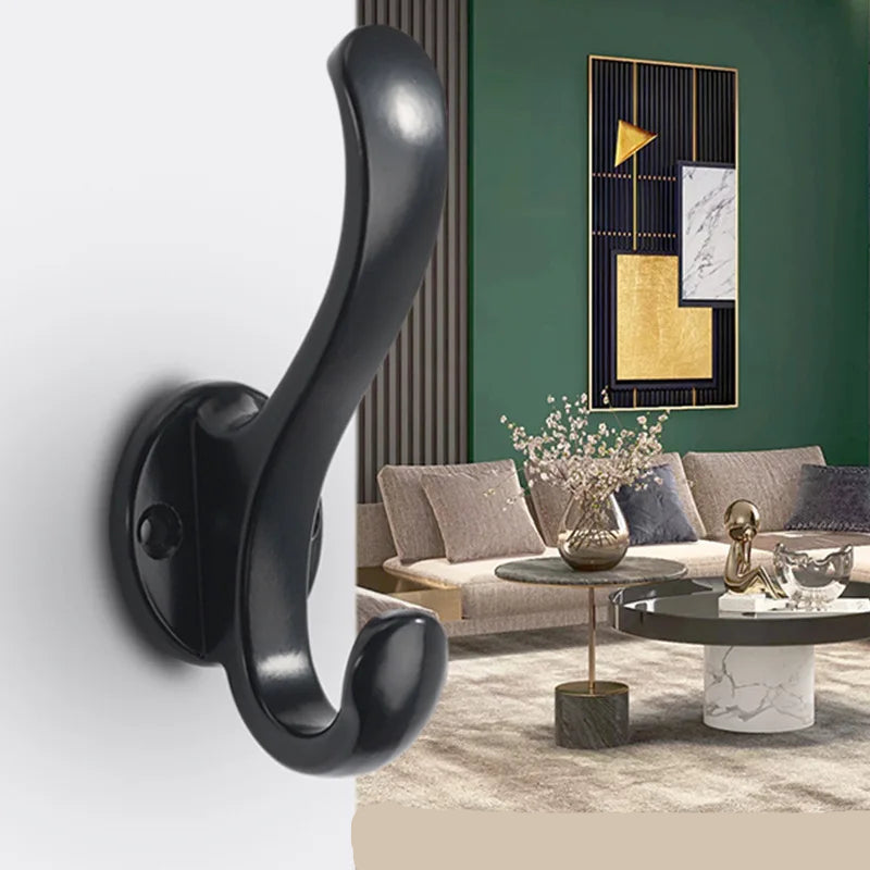 Set de 4 Support Mural Design Moderne Noir en Alu