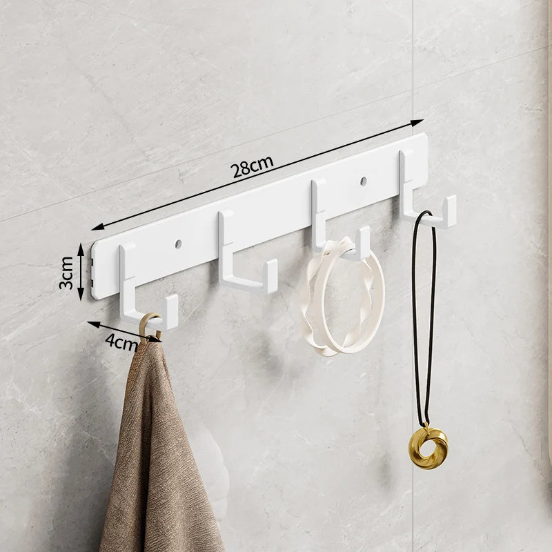 Attache muraux Blanc Design avec Crochet en Hameçon Solide Crochet