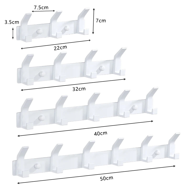 Porte manteau crochet Blanc Divin Minimaliste avec emplacement Solide en Métal léger