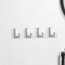 Patère Mural "L"  Chromé Très Simpliste & Design en Métal léger (Pack de 5)