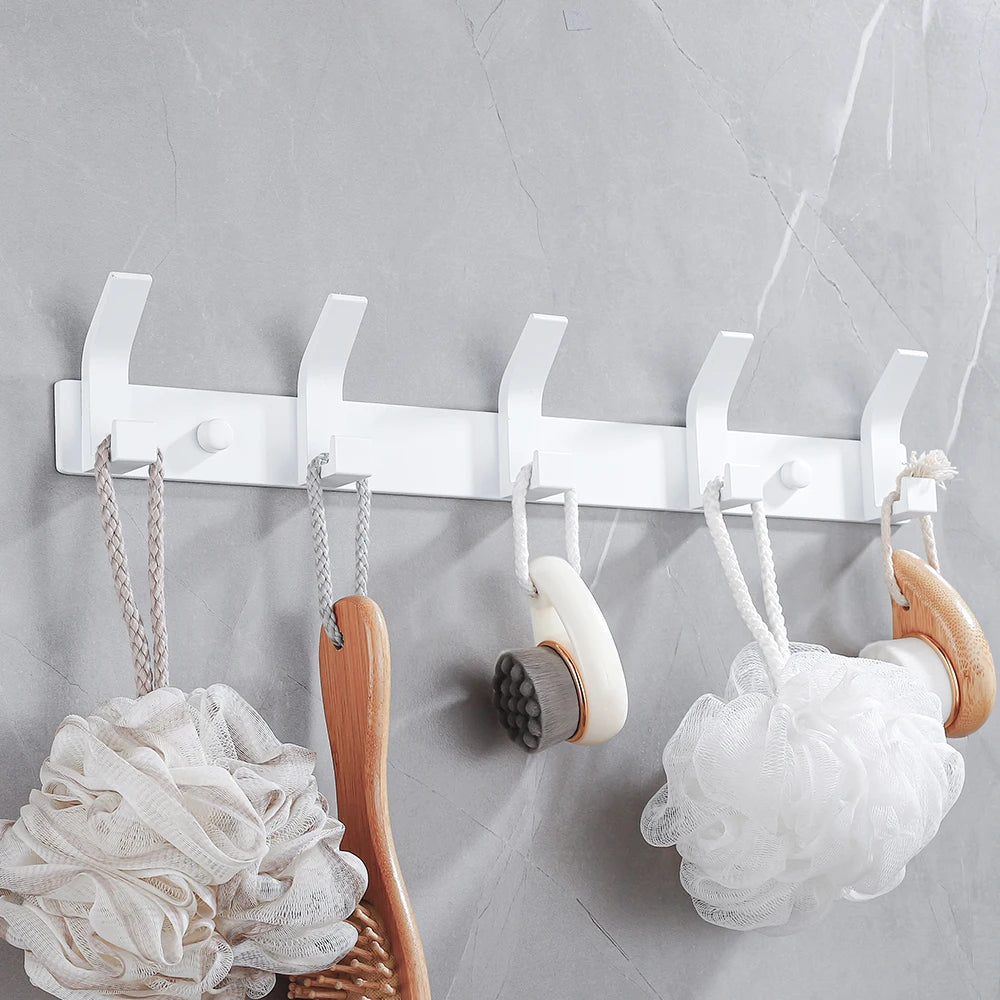 Porte manteau crochet Blanc Divin Minimaliste avec emplacement Solide en Métal léger