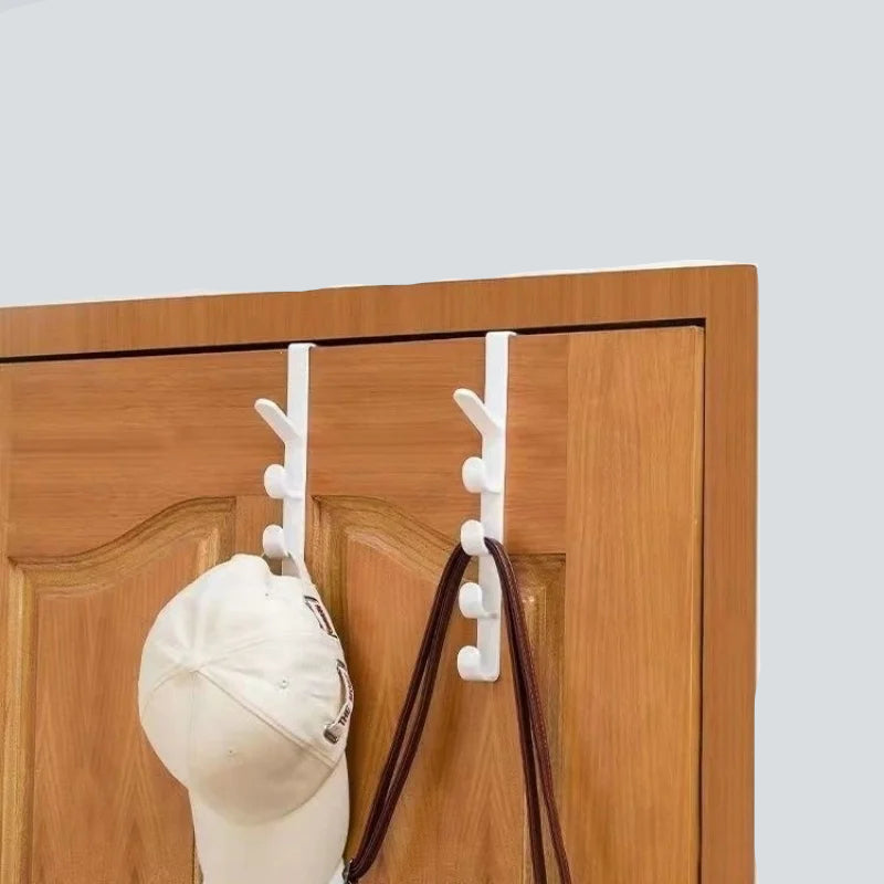 Pack de 5 Support Muraux Blanc pour Porte simple en Plastique avec 5 emplacement