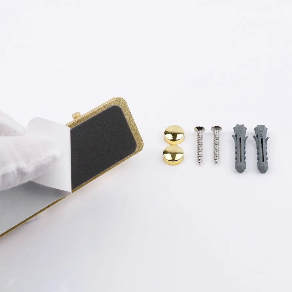 Accroche Muraux Dorée effet Chic & Design avec 4 ou 5 Crochets Résistant en Aluminium