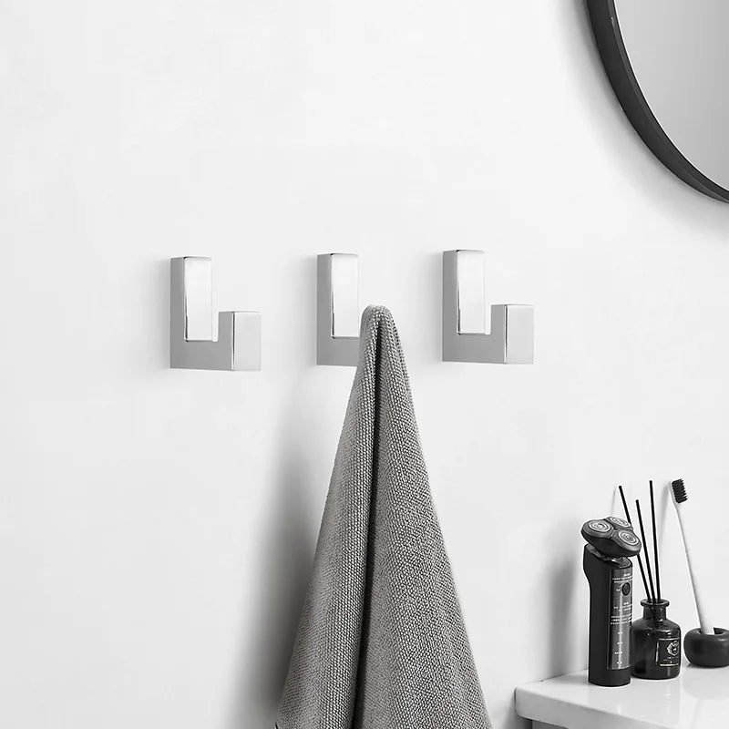 5 Porte manteau Muraux Cubique Blanc en Métal léger