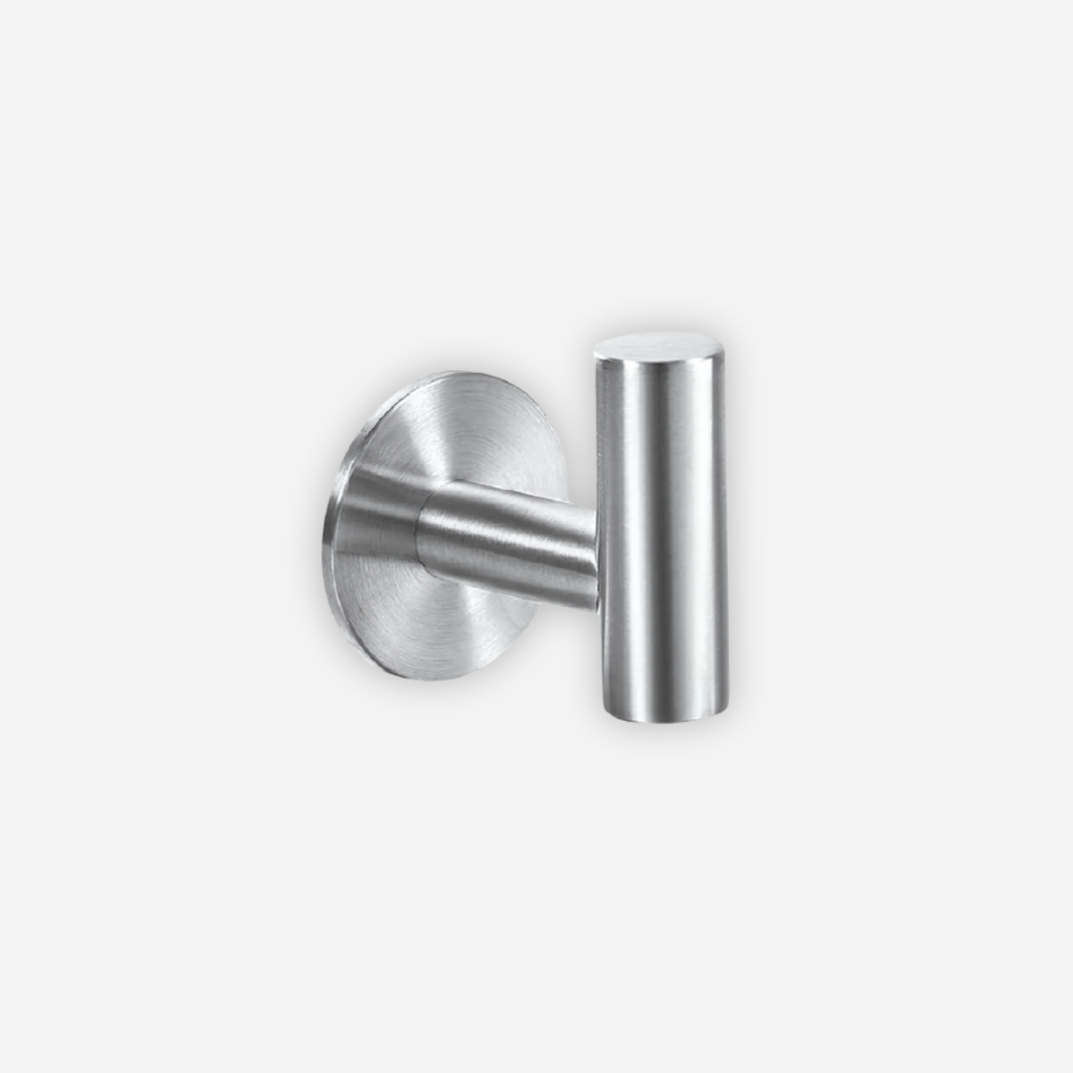 Crochet mural adhésif en acier inoxydable argenté