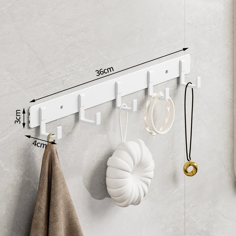 Attache muraux Blanc Design avec Crochet en Hameçon Solide Crochet